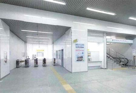 八戸ノ里・瓢箪山間連続立体交差化一に伴う河内花園駅改札他工事